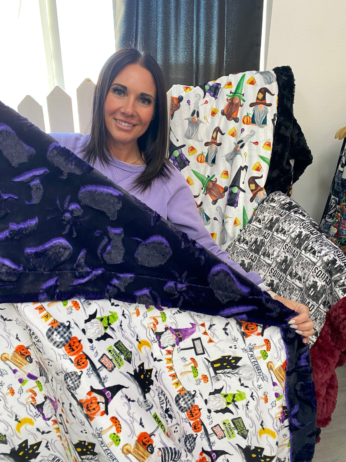 3- HALLOWEEN Minky Waffle