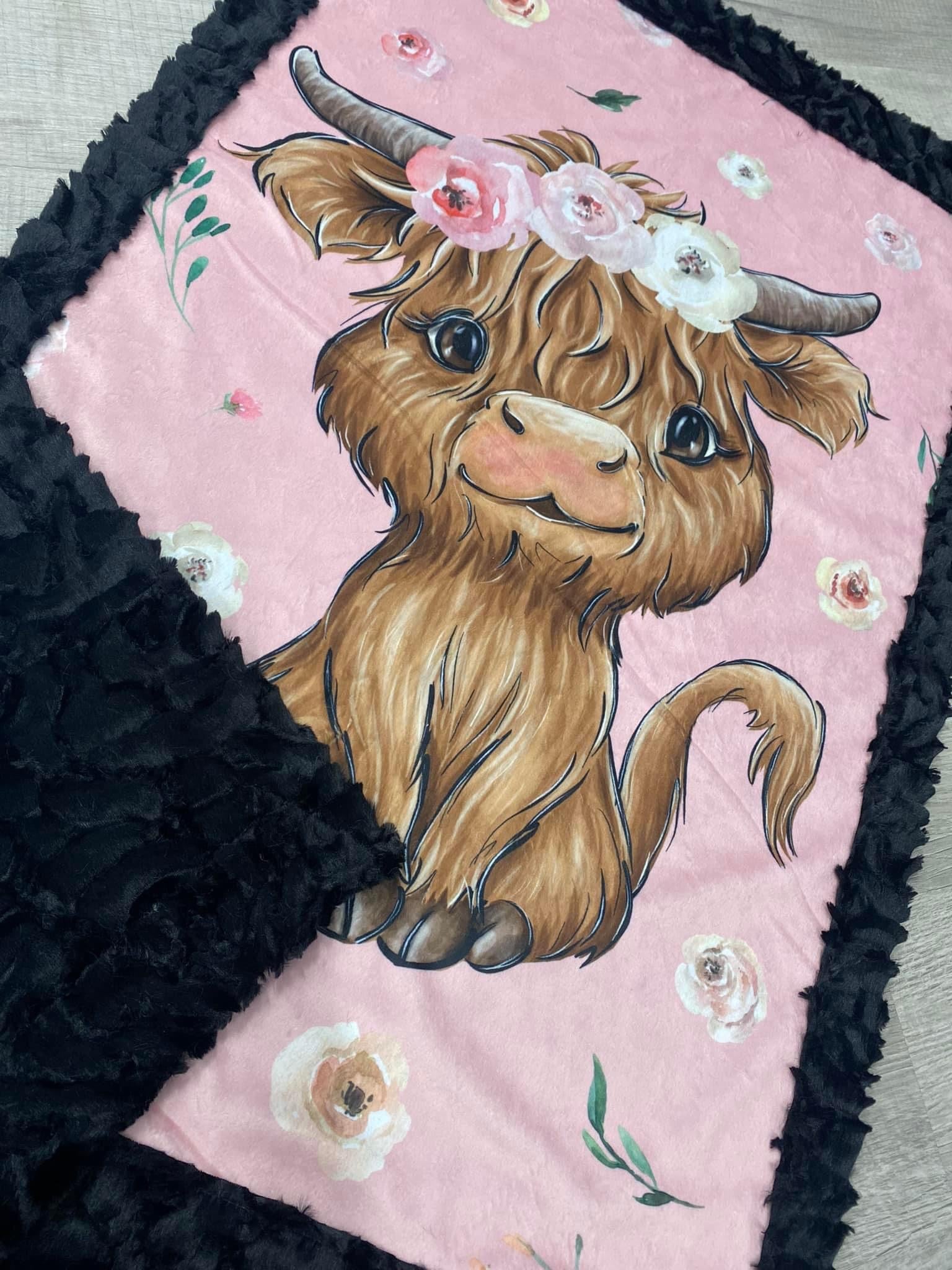 Pink Highlander Baby Panel