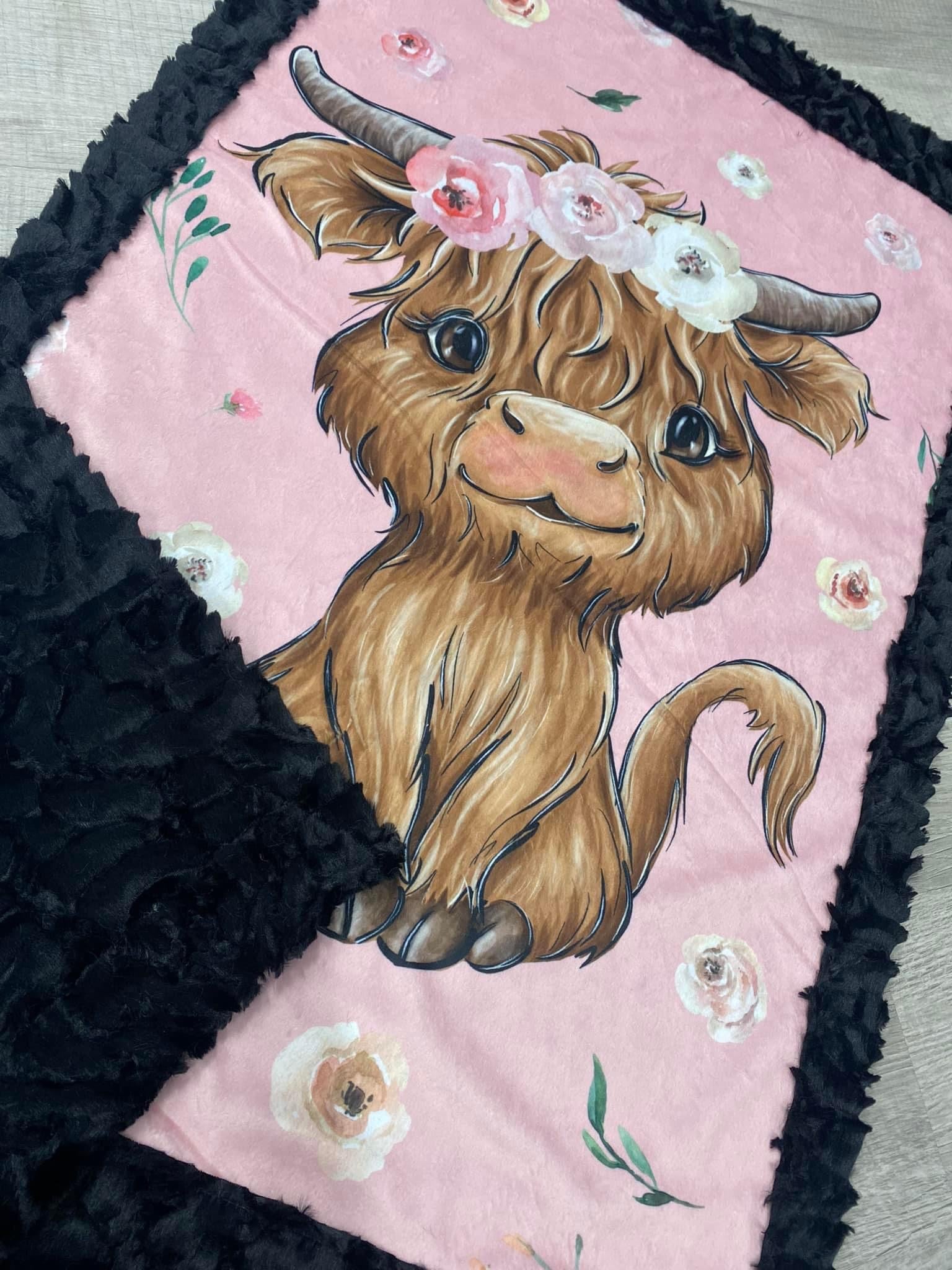 Pink Highlander Baby Panel